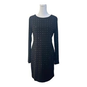 Cynthia Steffe Dress Medium Black Rhinestone Embellished NWT Cocktail Party Glam